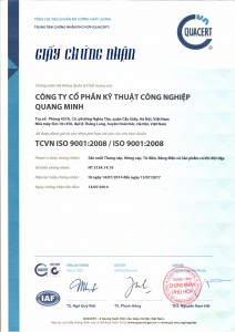 Chứng chỉ ISO 9001:2008